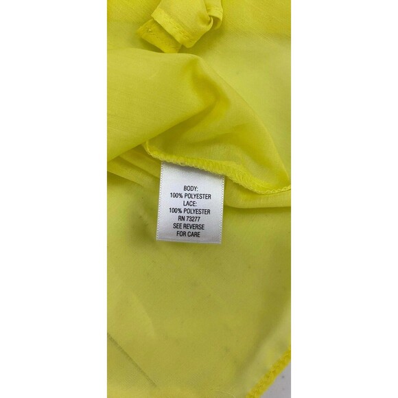 Candie's Yellow Tie-Front Button-Down Top Blouse Women's Size XS   NWT - Picture 3 of 10